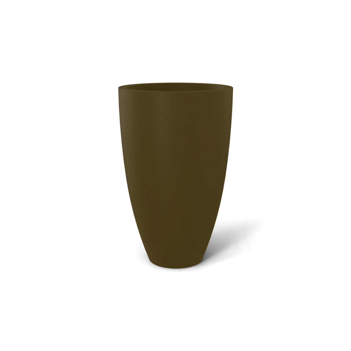 brannan fiberglass planter, Matte Bronze finish