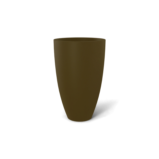 Brannan Tapered Round Planter in Matte Bronze