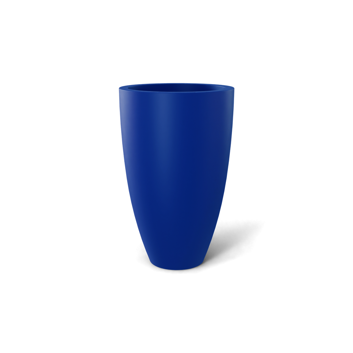 brannan fiberglass planter, Matte Cobalt Blue finish