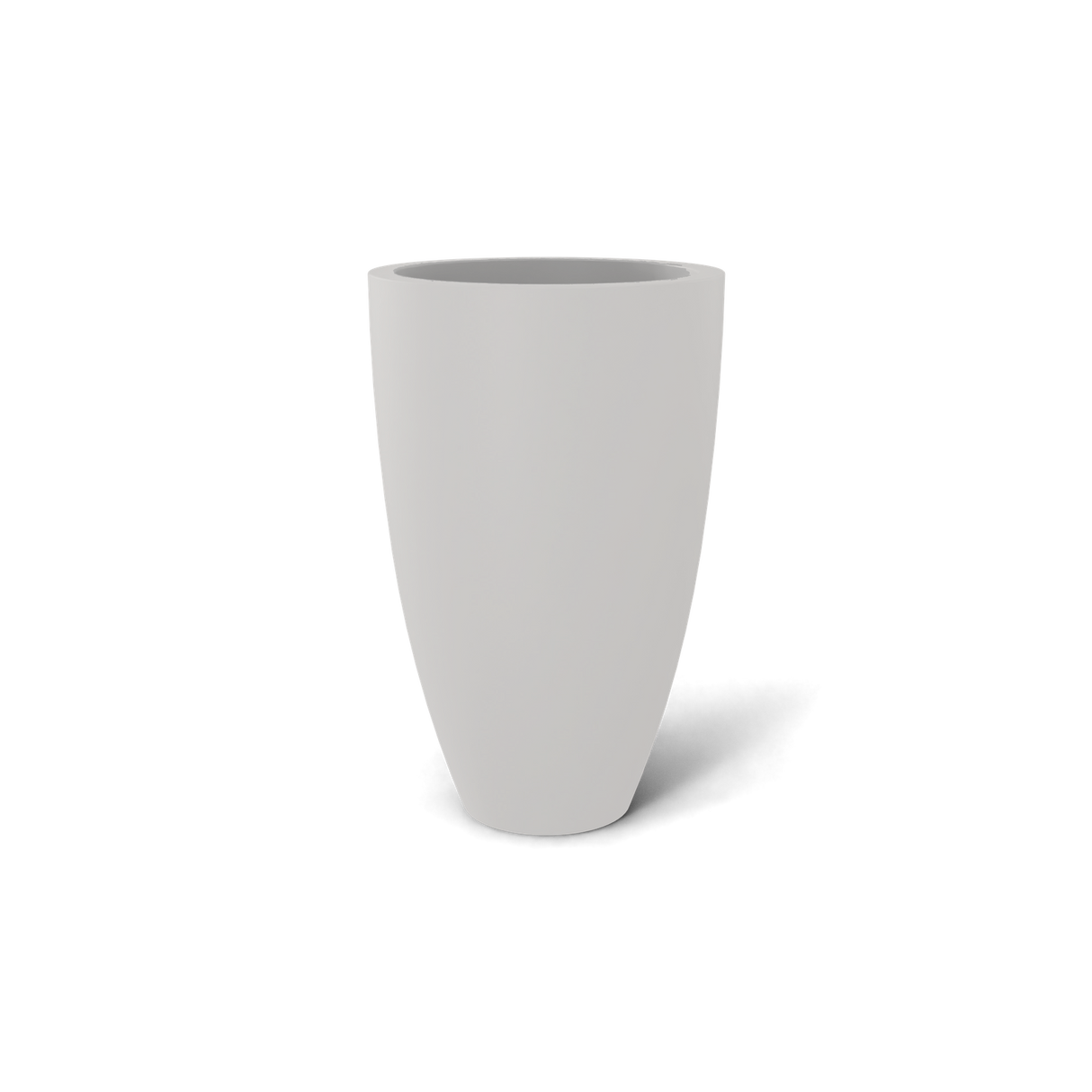 brannan fiberglass planter, Matte Cement Grey finish