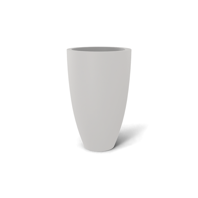 Brannan Tapered Round Planter in Matte Cement Grey
