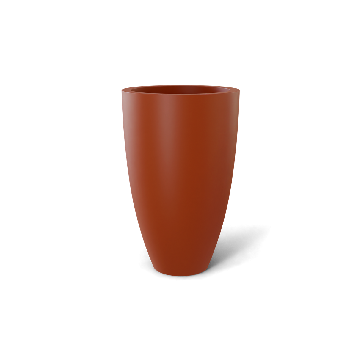 brannan fiberglass planter, Matte Terracotta finish
