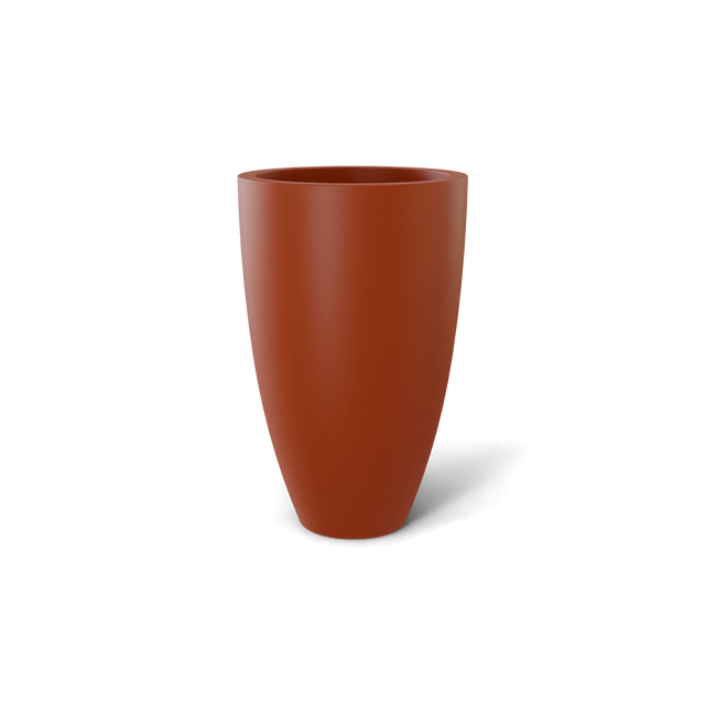 Brannan Tapered Round Planter in Matte Terracotta