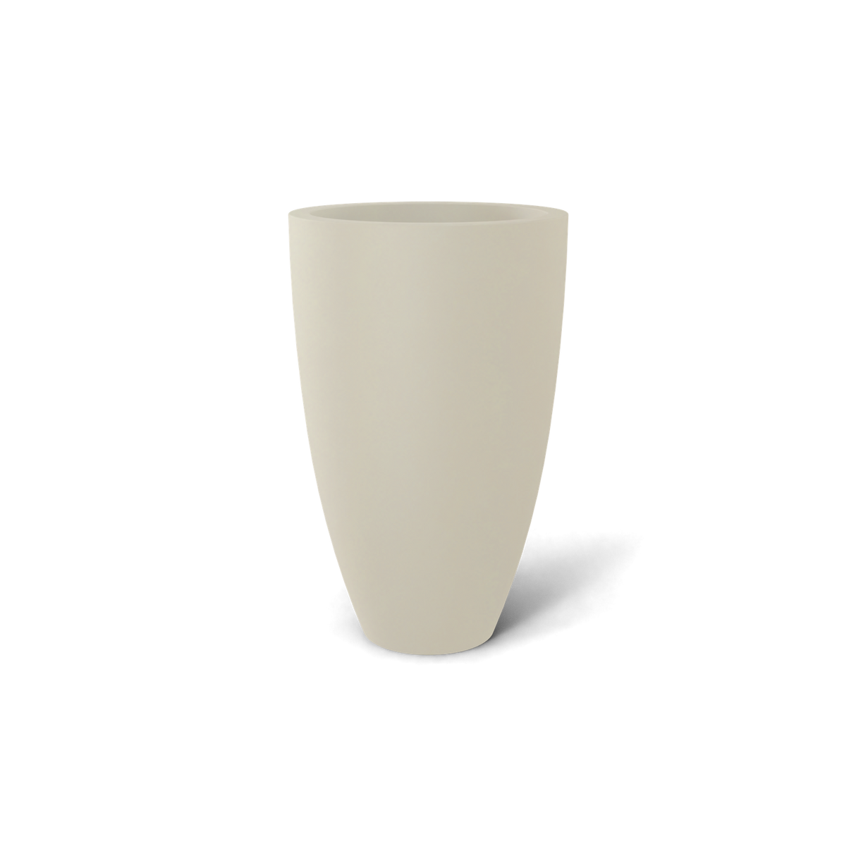 brannan fiberglass planter, Satin Beige finish