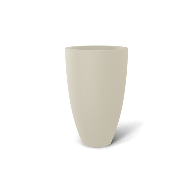 Brannan Tapered Round Planter in Satin Beige