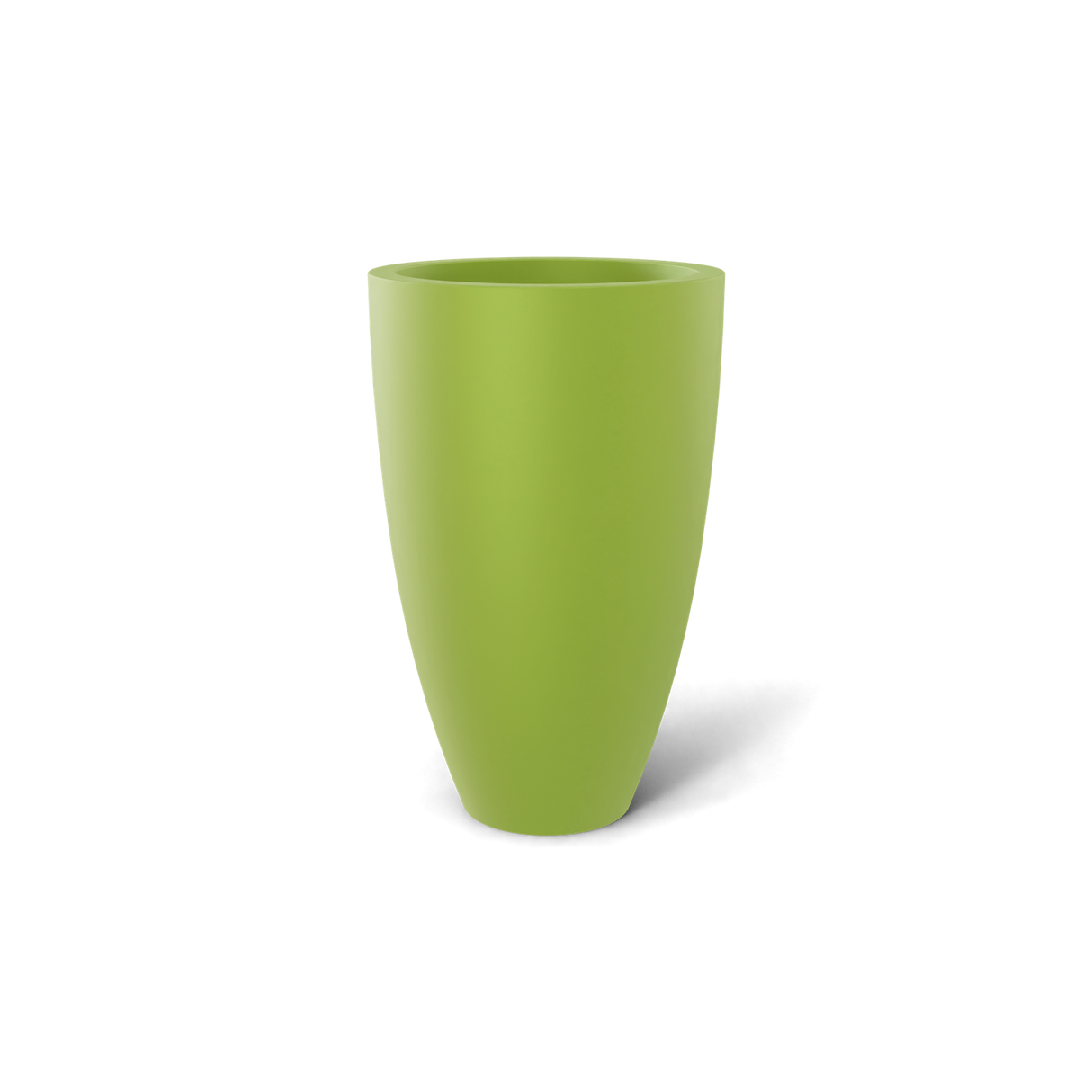 brannan fiberglass planter, Satin Green finish