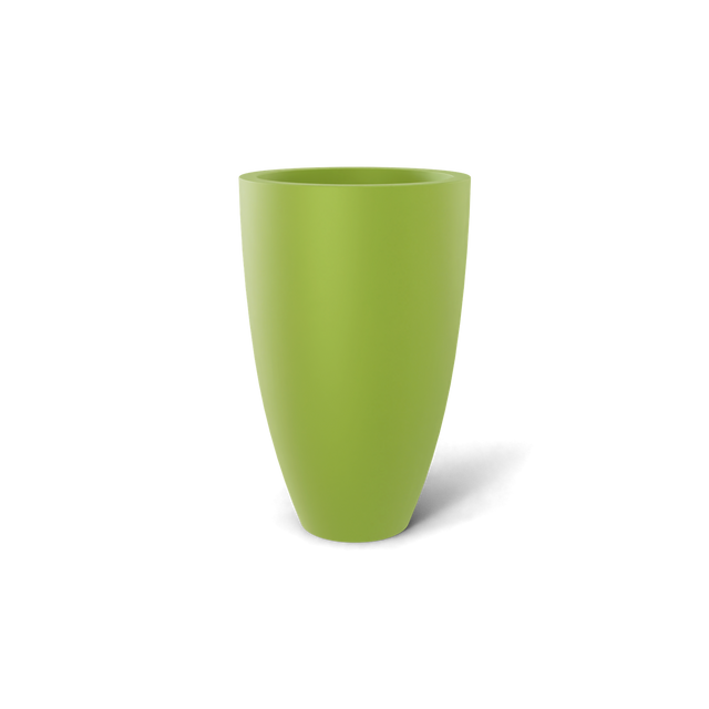 Brannan Tapered Round Planter in Satin Green