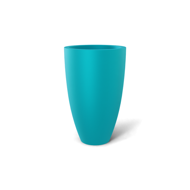 Brannan Tapered Round Planter in Satin Sea Foam