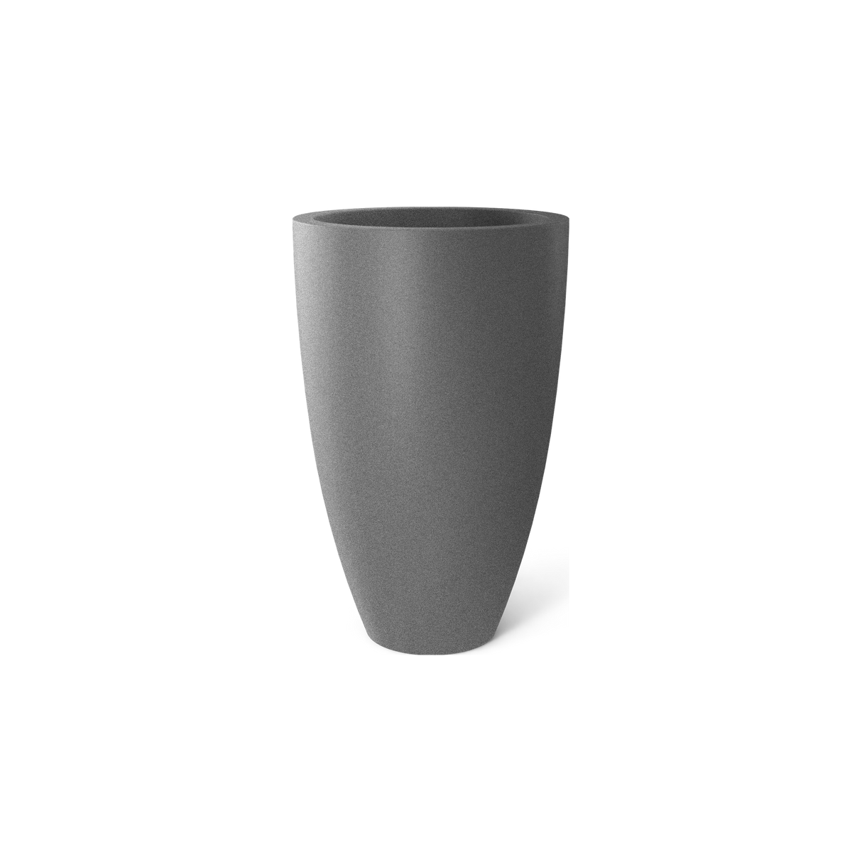 Brannan tapered round fiberglass planter in Gloss Metallic Gold