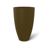 Brannan tapered round fiberglass planter in Matte Bronze, studio render
