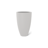 Brannan tapered round fiberglass planter in Matte Cement Grey