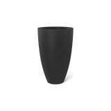 Brannan tapered round fiberglass planter in Matte Charcoal