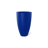 Brannan tapered round fiberglass planter in Matte Cobalt Blue