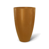 Brannan tapered round fiberglass planter in Metallic Bronze, studio render