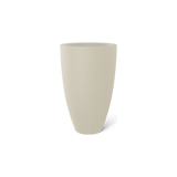 Brannan tapered round fiberglass planter in Satin Beige