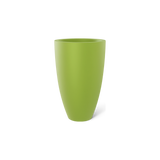 Brannan tapered round fiberglass planter in Satin Green
