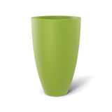 Brannan tapered round fiberglass planter in Satin Green, studio render