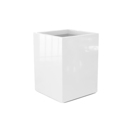 Brisbane corner fiberglass planter in Gloss Bright White