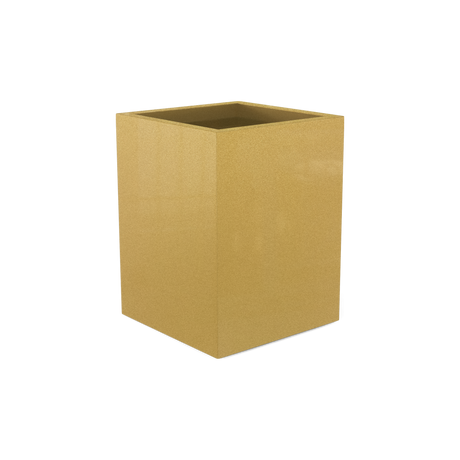 Brisbane corner fiberglass planter in Gloss Metallic Gold