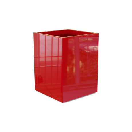 Brisbane corner fiberglass planter in Gloss Red