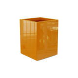 Brisbane corner fiberglass planter in Gloss Tangerine