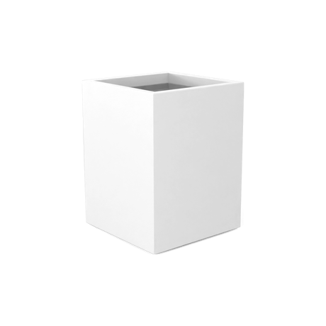 Brisbane corner fiberglass planter in Matte Bright White