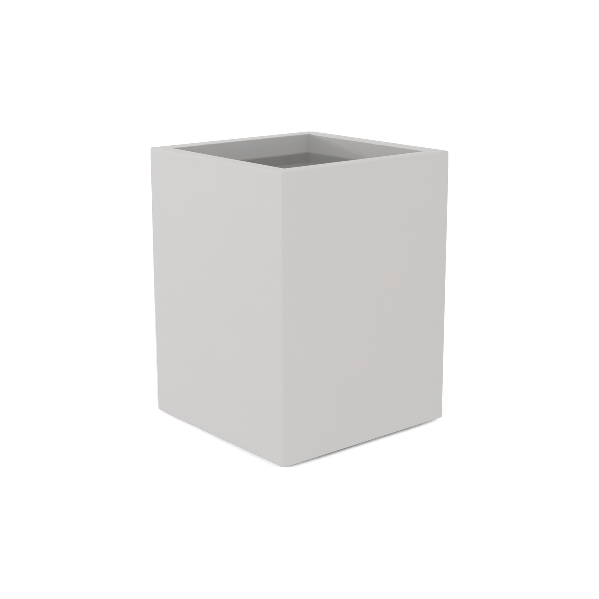 Brisbane corner fiberglass planter in Matte Cement Grey