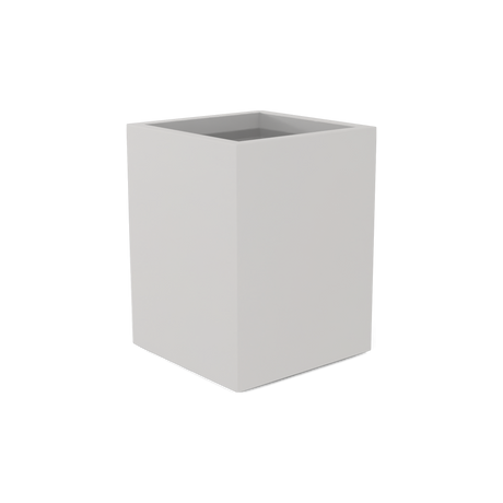 Brisbane corner fiberglass planter in Matte Cement Grey
