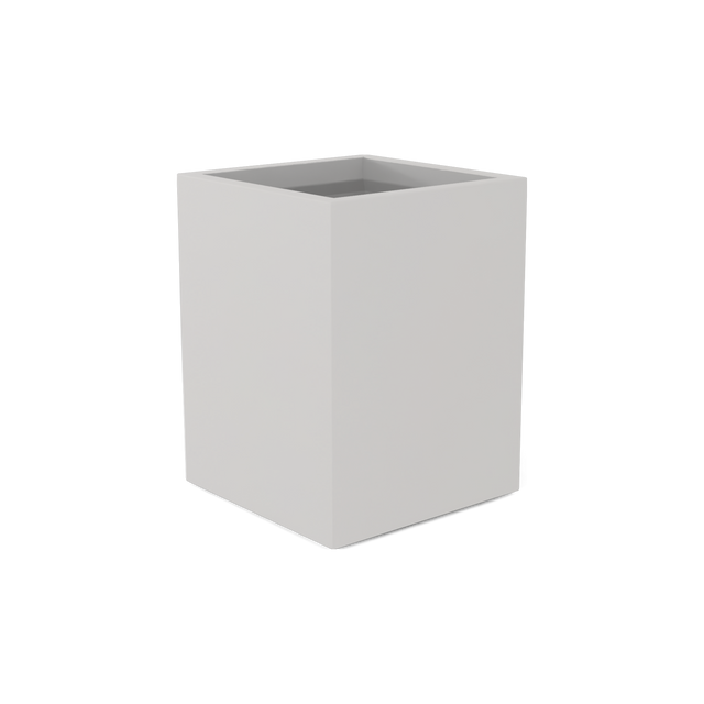 Brisbane corner fiberglass planter in Matte Cement Grey