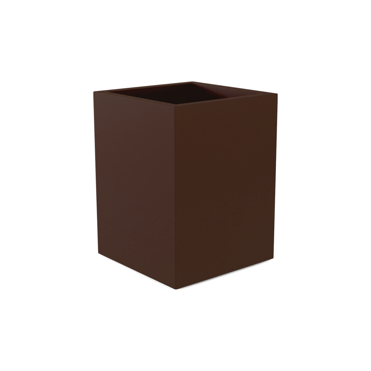 Brisbane corner fiberglass planter in Matte Dark Brown