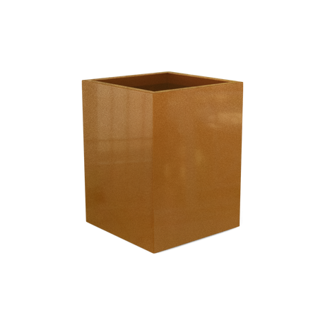 Brisbane corner fiberglass planter in Metallic Bronze