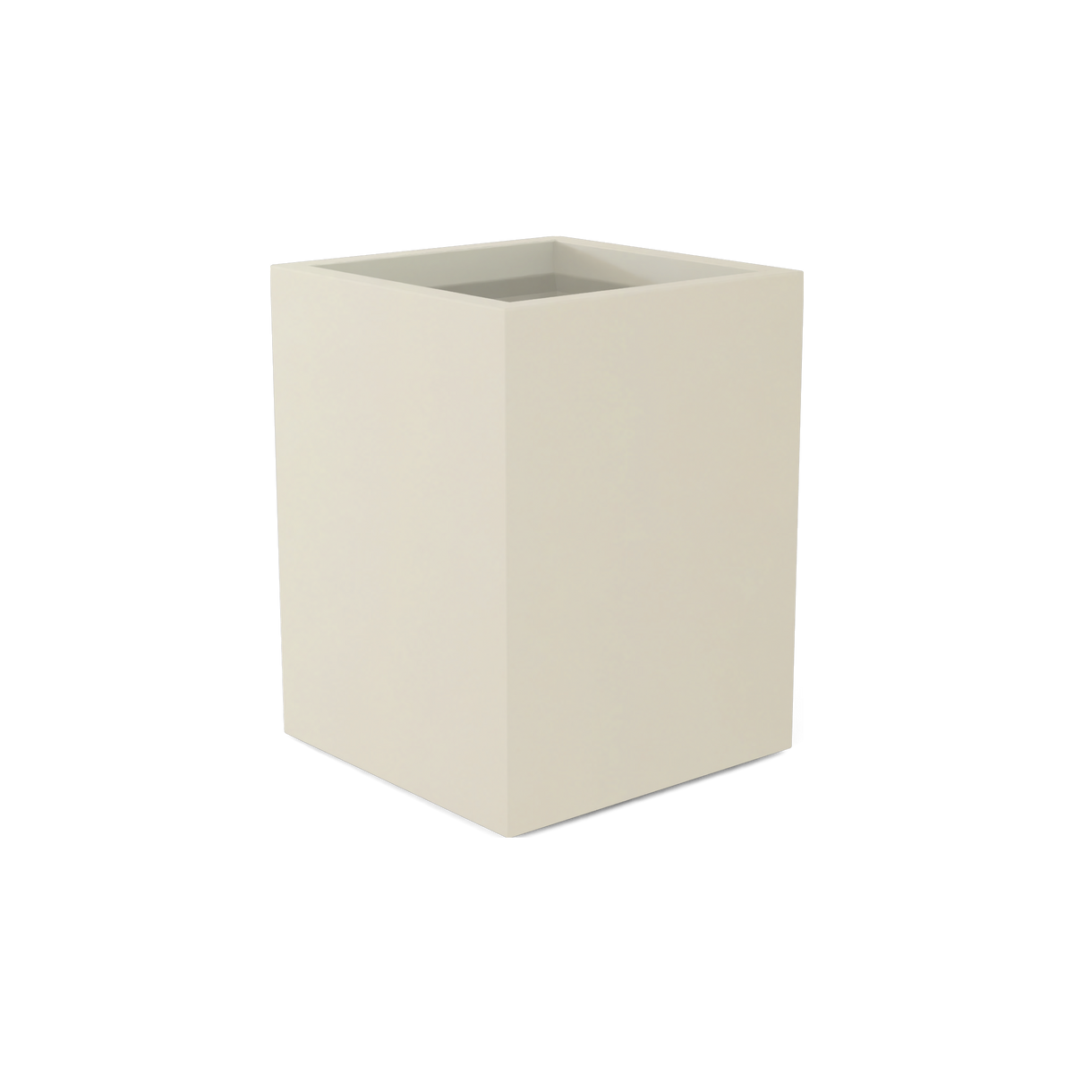 Brisbane corner fiberglass planter in Satin Beige