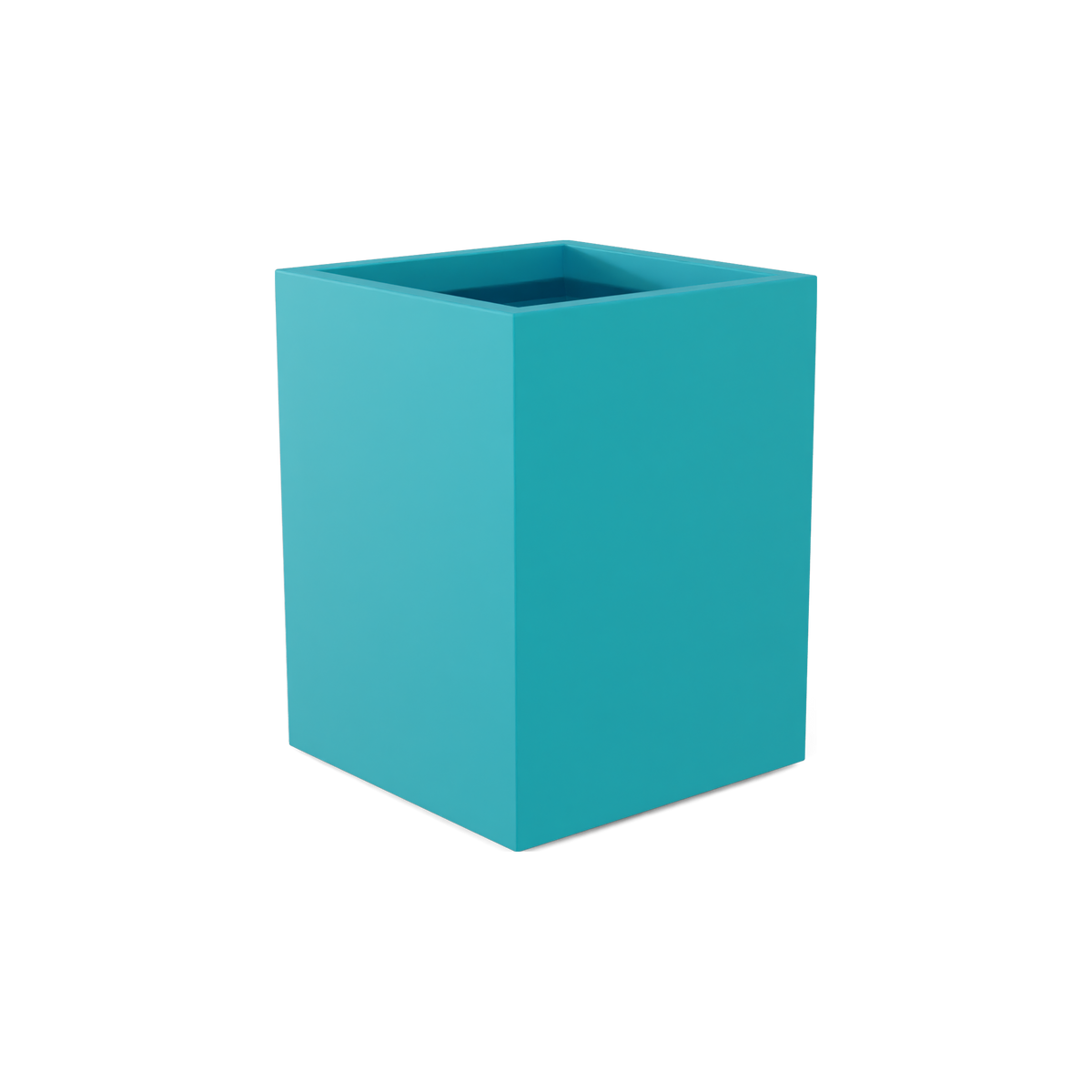 Brisbane corner fiberglass planter in Satin Seafoam Green