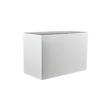 Brisbane rectangular fiberglass planter in Gloss Bright White