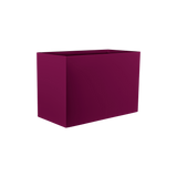 Brisbane rectangular fiberglass planter in Gloss Eggplant