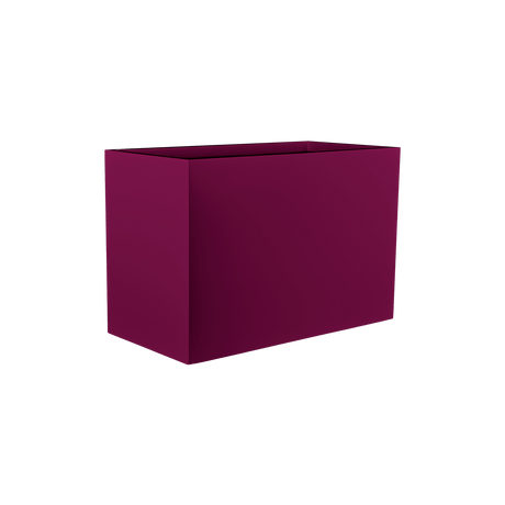 Brisbane rectangular fiberglass planter in Gloss Eggplant
