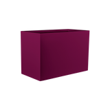 Brisbane rectangular fiberglass planter in Gloss Eggplant, 60 × 24 × 32 in, studio render
