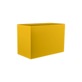 Brisbane rectangular fiberglass planter in Gloss Saffron