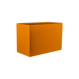 Brisbane rectangular fiberglass planter in Gloss Tangerine