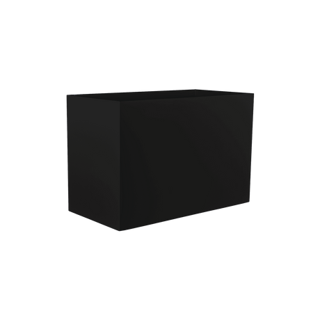 Brisbane rectangular fiberglass planter in Matte Black