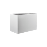 Brisbane rectangular fiberglass planter in Matte Bright White