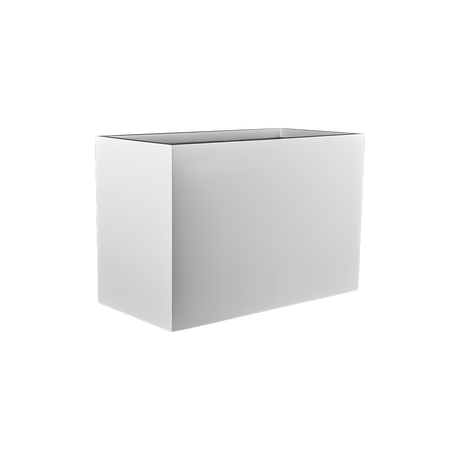 Brisbane rectangular fiberglass planter in Matte Bright White