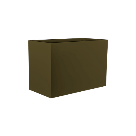 Brisbane rectangular fiberglass planter in Matte Bronze