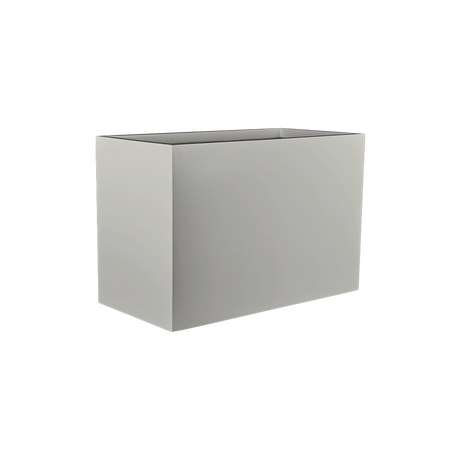 Brisbane rectangular fiberglass planter in Matte Cement Grey