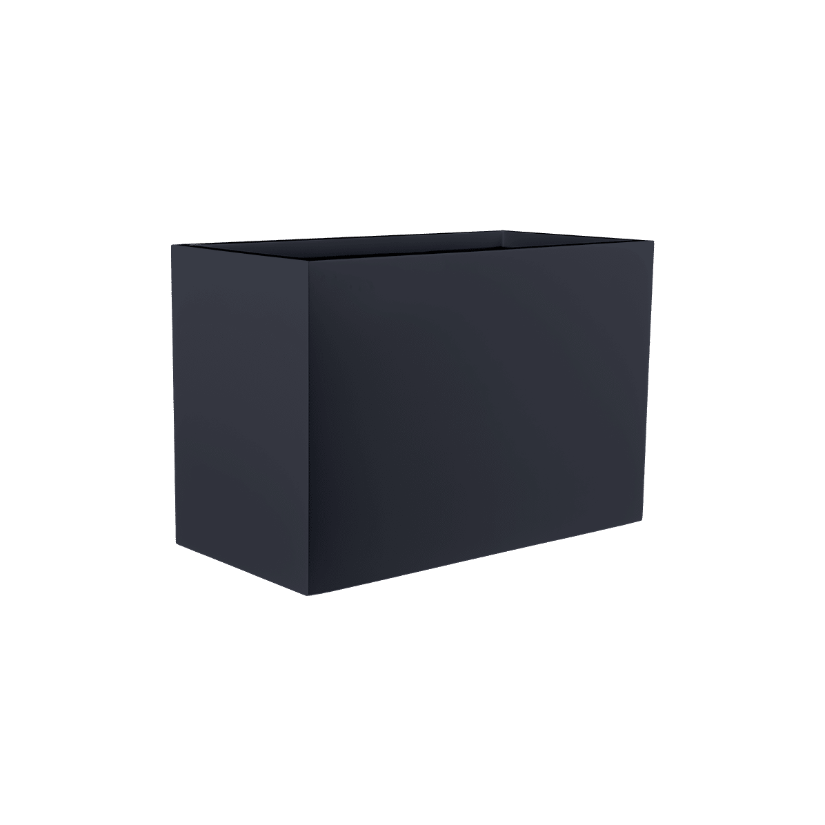 Brisbane rectangular fiberglass planter in Matte Charcoal