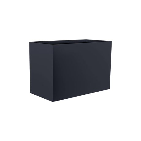Brisbane rectangular fiberglass planter in Matte Charcoal