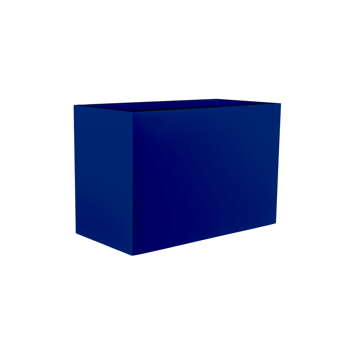 Brisbane rectangular fiberglass planter in Matte Cobalt Blue