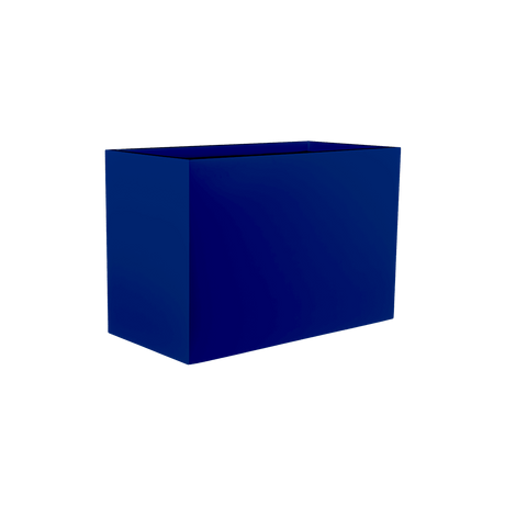 Brisbane rectangular fiberglass planter in Matte Cobalt Blue
