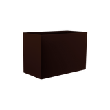 Brisbane rectangular fiberglass planter in Matte Dark Brown