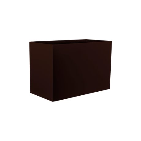 Brisbane rectangular fiberglass planter in Matte Dark Brown
